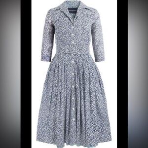 Samantha Sung Floral Midi Shirt Dress